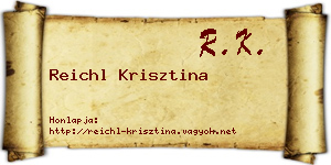 Reichl Krisztina névjegykártya