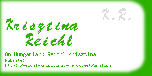 krisztina reichl business card